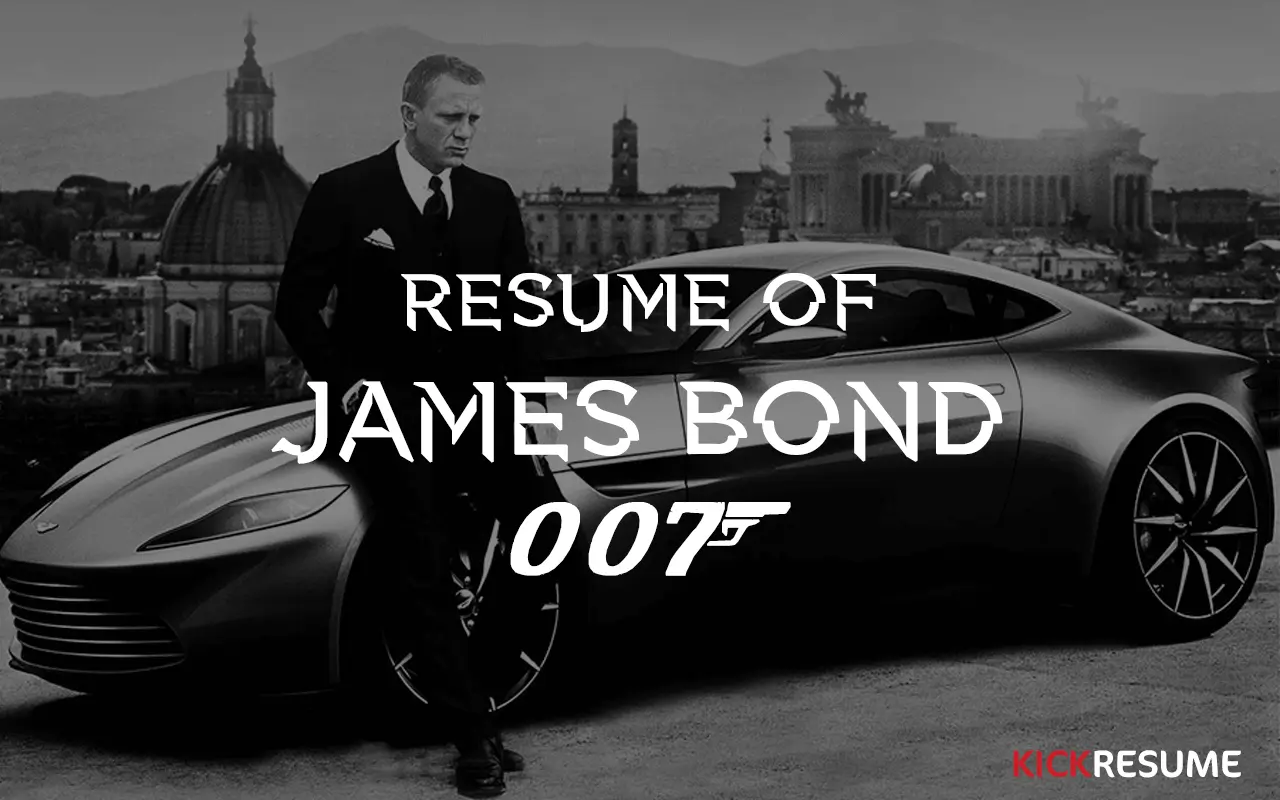 Resume Of James Bond Infographic Kickresume