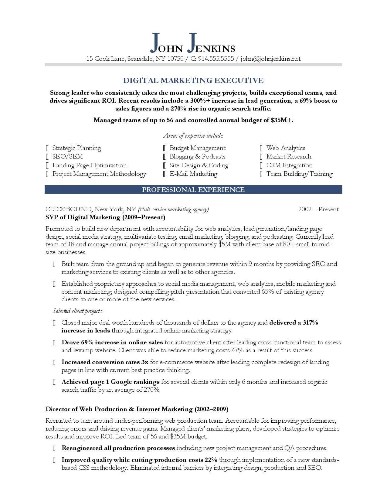 10 marketing resume samples hiring managers will notice