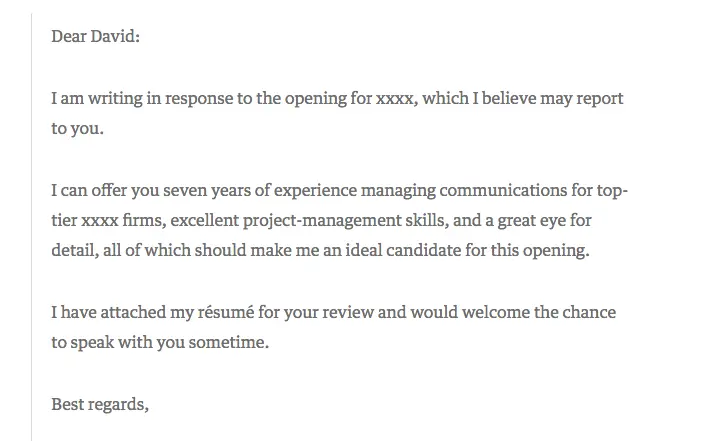 How to write a great cover letter