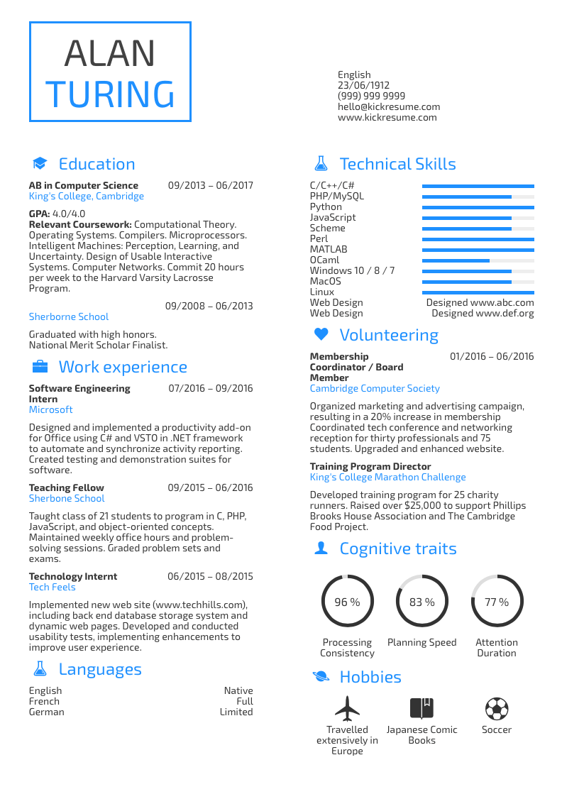 student resume sample computer science engineering