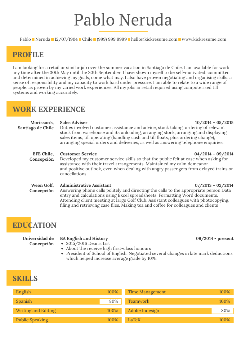 resume for job recruiter   29
