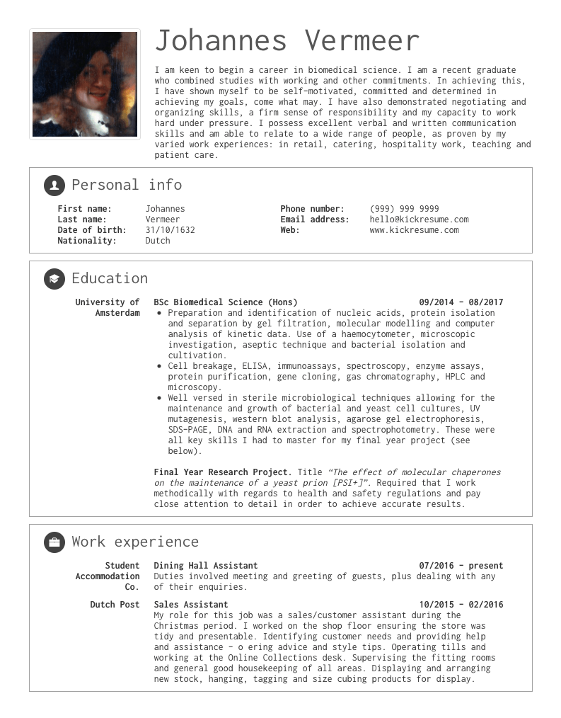 Student Resume Samples - Free High School Student Resume Examples Guide