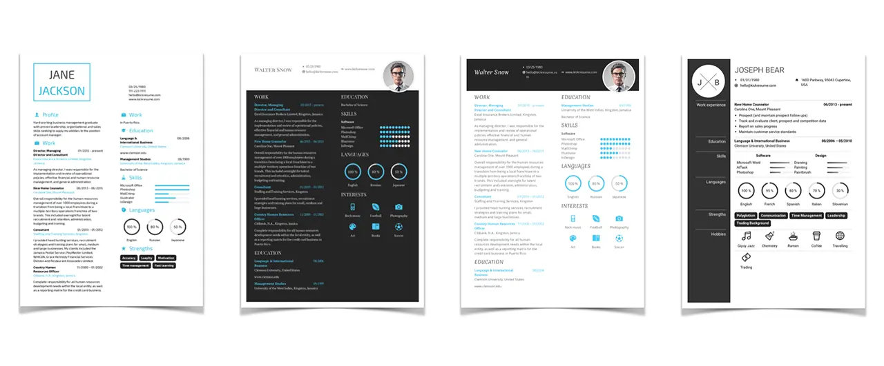 Kickresume Minimalistic Resume Templates