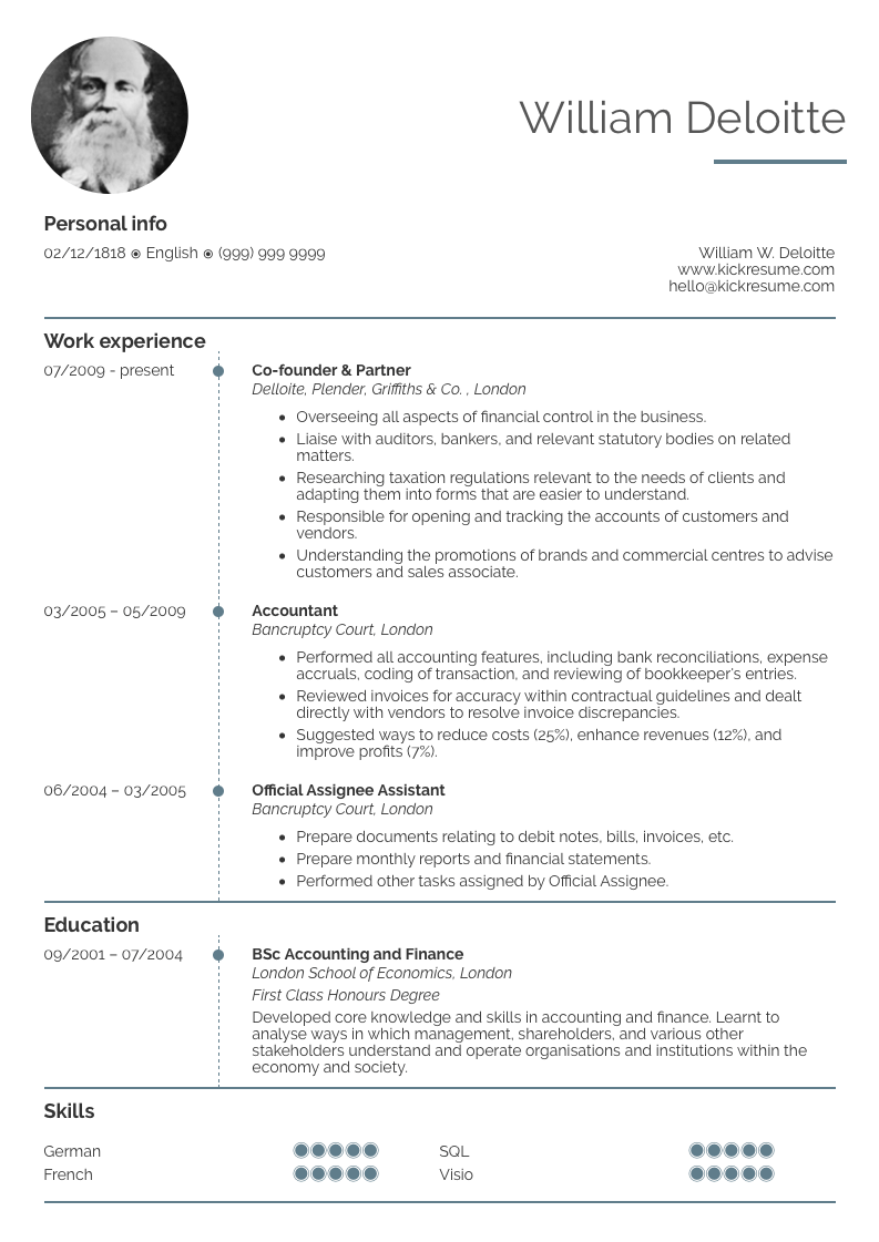 Accountant Resume Example