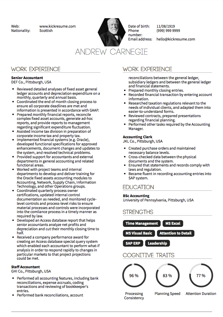 Accountant Resume Samples