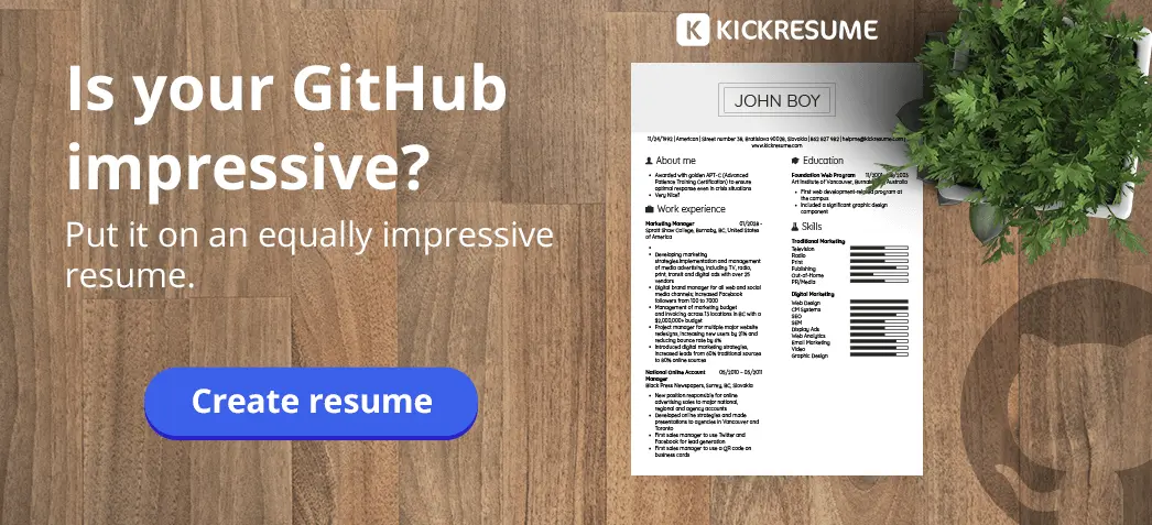 GitHub vs Resume Banner Blog