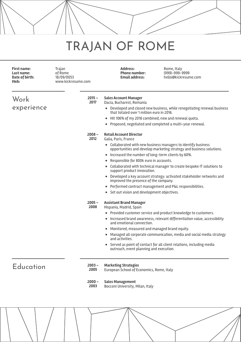 Account Manager Resume Sample