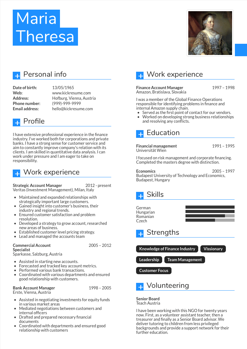 Account Manager Resume Sample