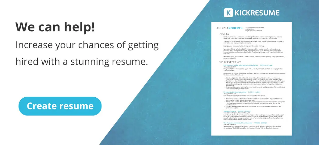 create a resume