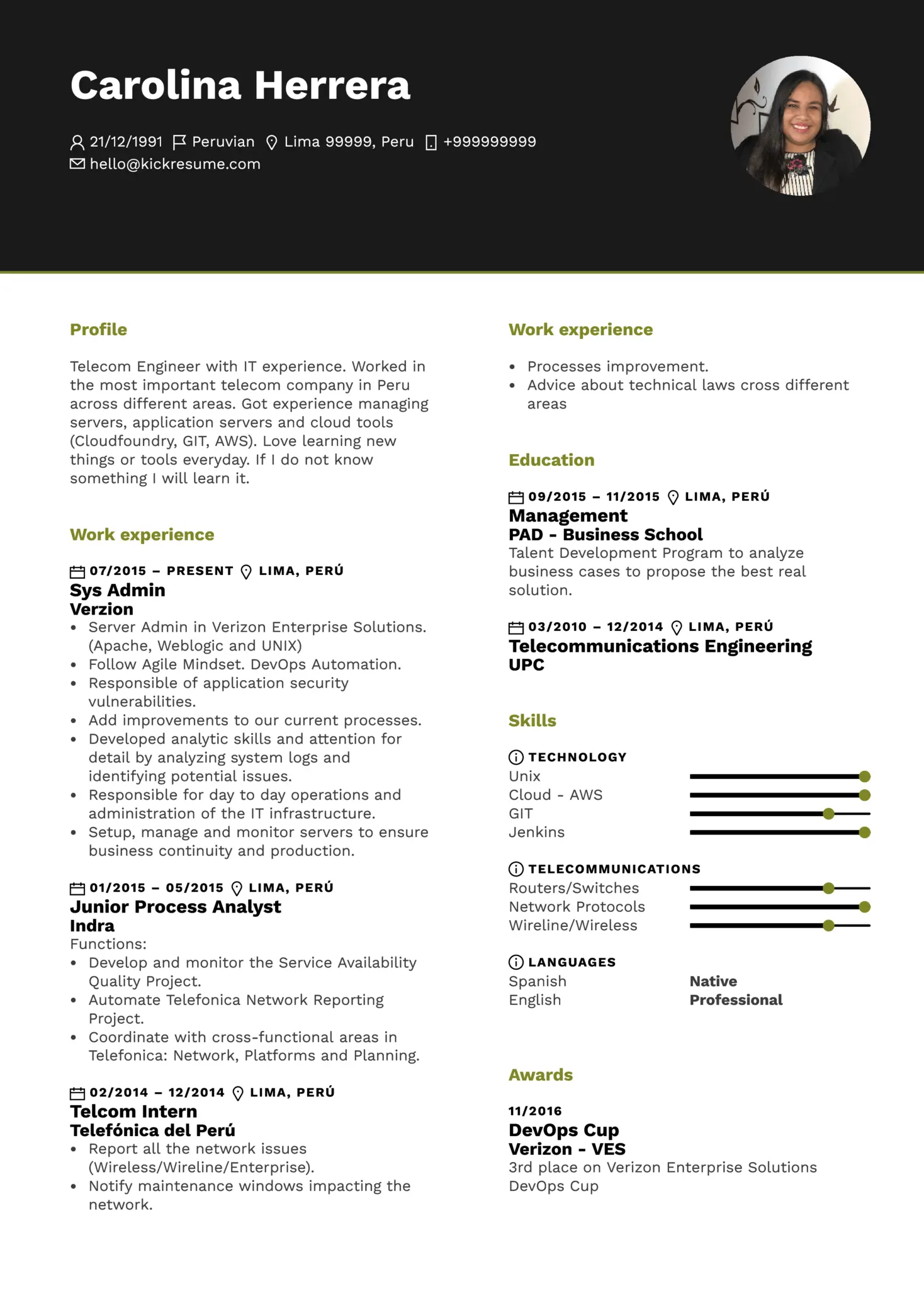 6. Amazon: System Administrator Resume Sample