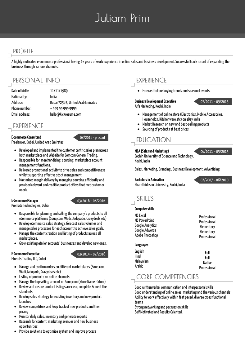 Marketing Resume Sample Writing Tips Resume Genius