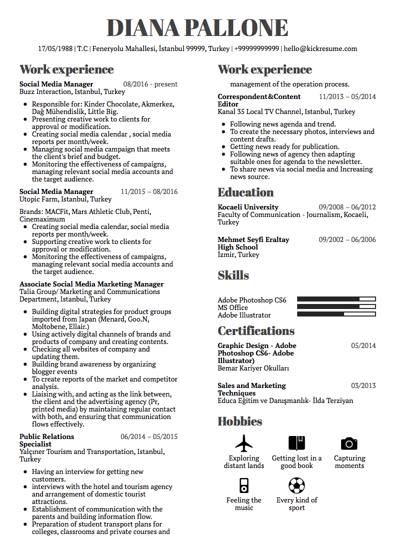 Nike Resume Template