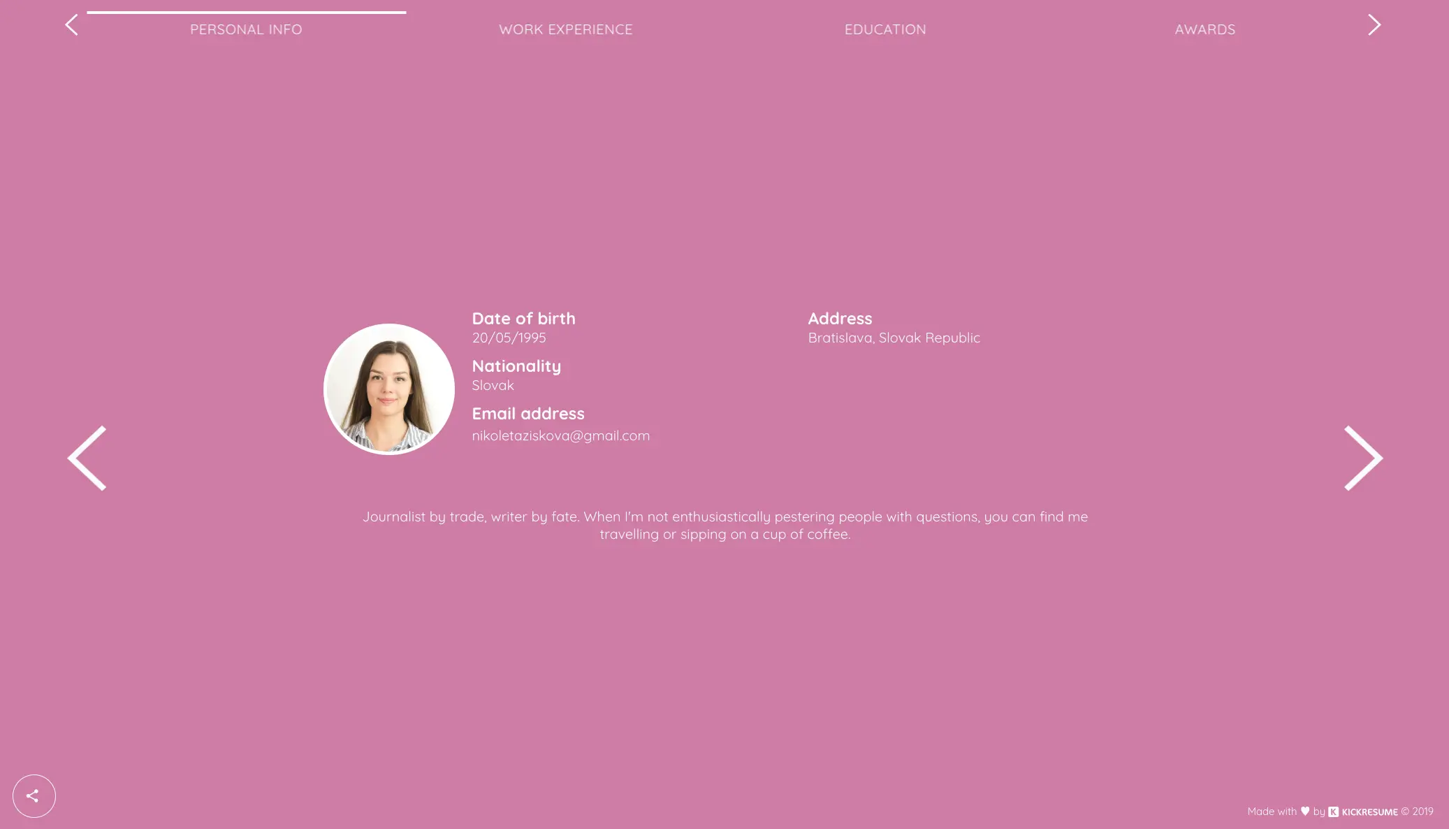 Student Personal Website