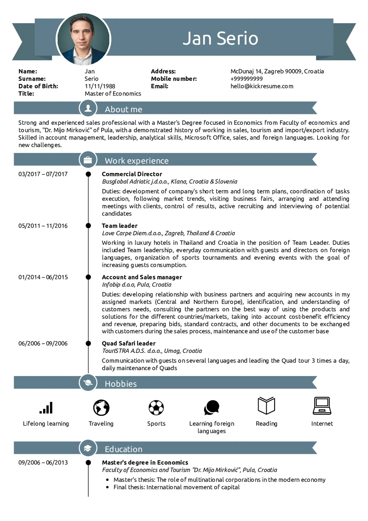 Banking Resume Sample