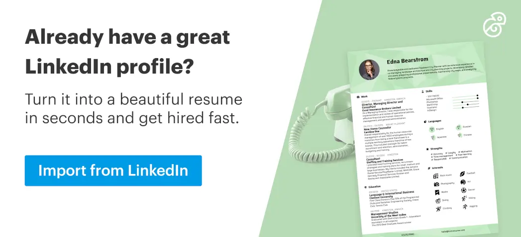 turn linkedin profile into a resume