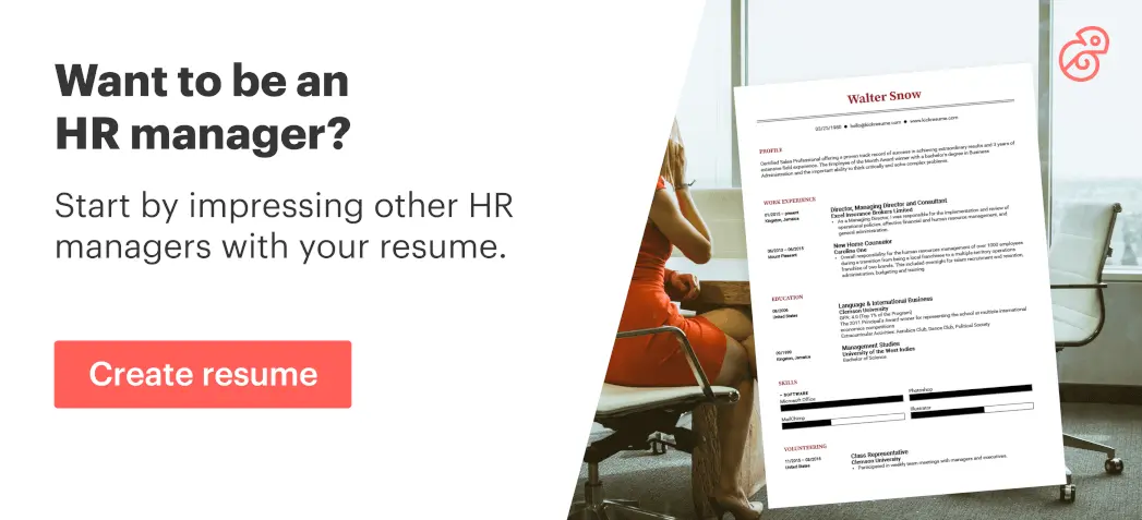 create human resources manager resume