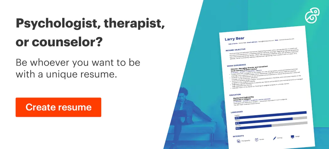 become a psychologist with a unique resume