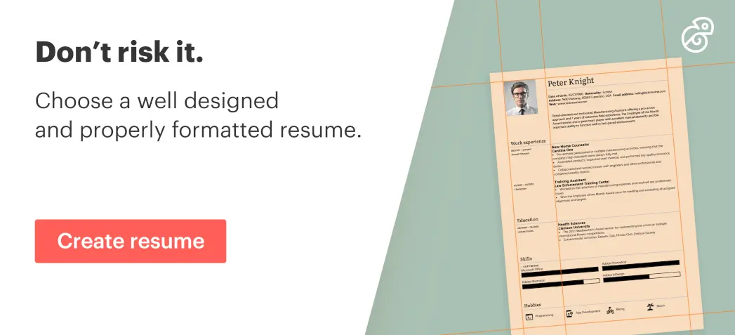 create a well formated resume
