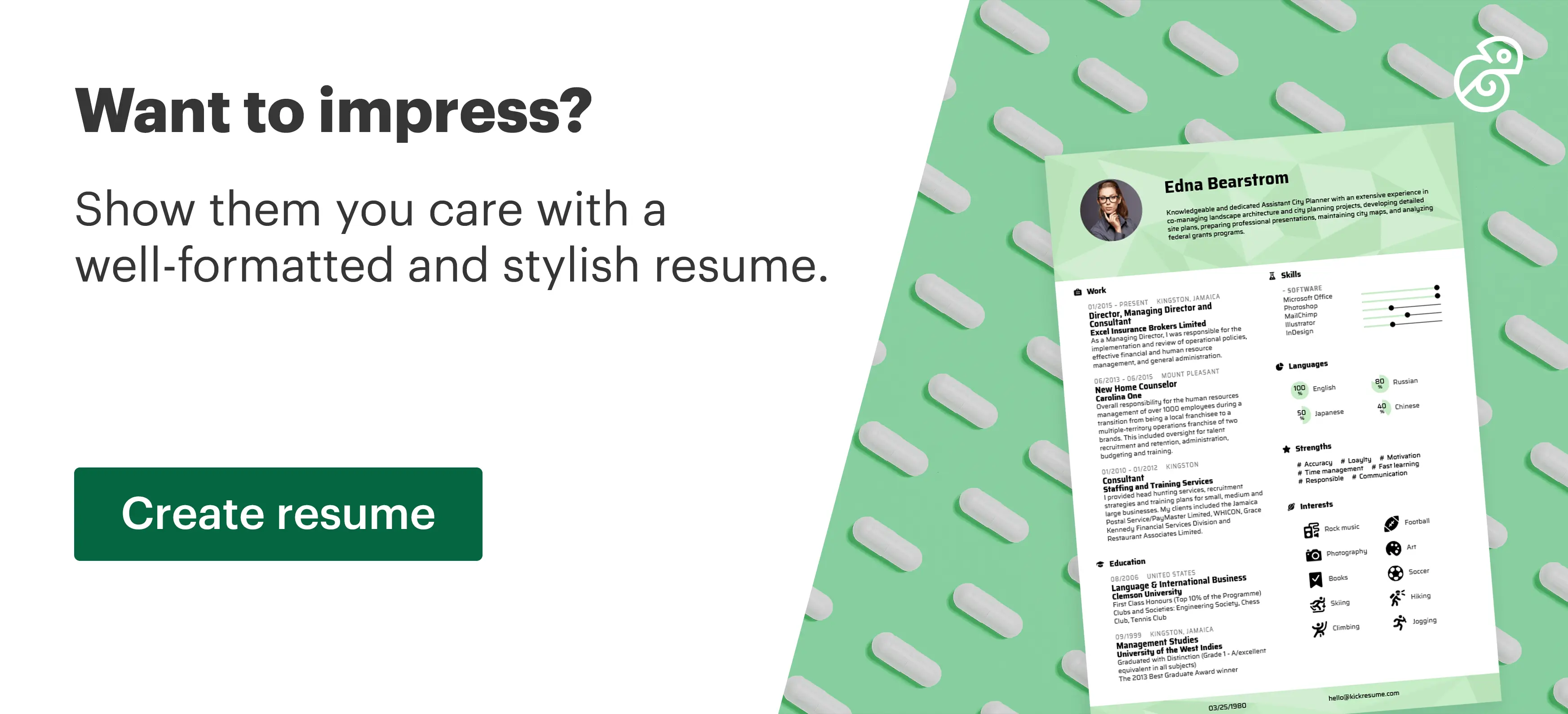 Impress your recruiter with a stylish resume