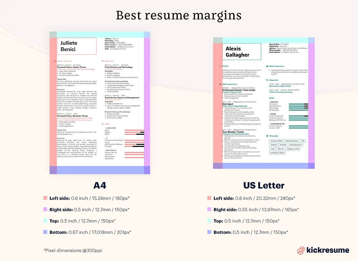 Resume Margins: How to Get Them Right [+Resume Format Templates]