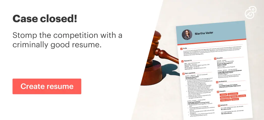 create a resume and become a judge