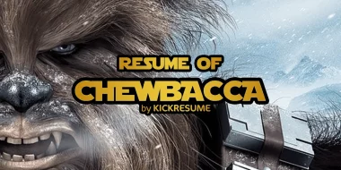 Infographic Resume of Chewbacca (Wookiee) from Star Wars