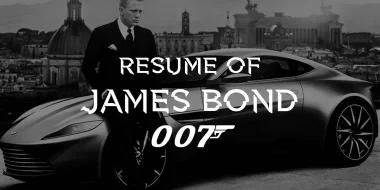 Resume of James Bond (Infographic)