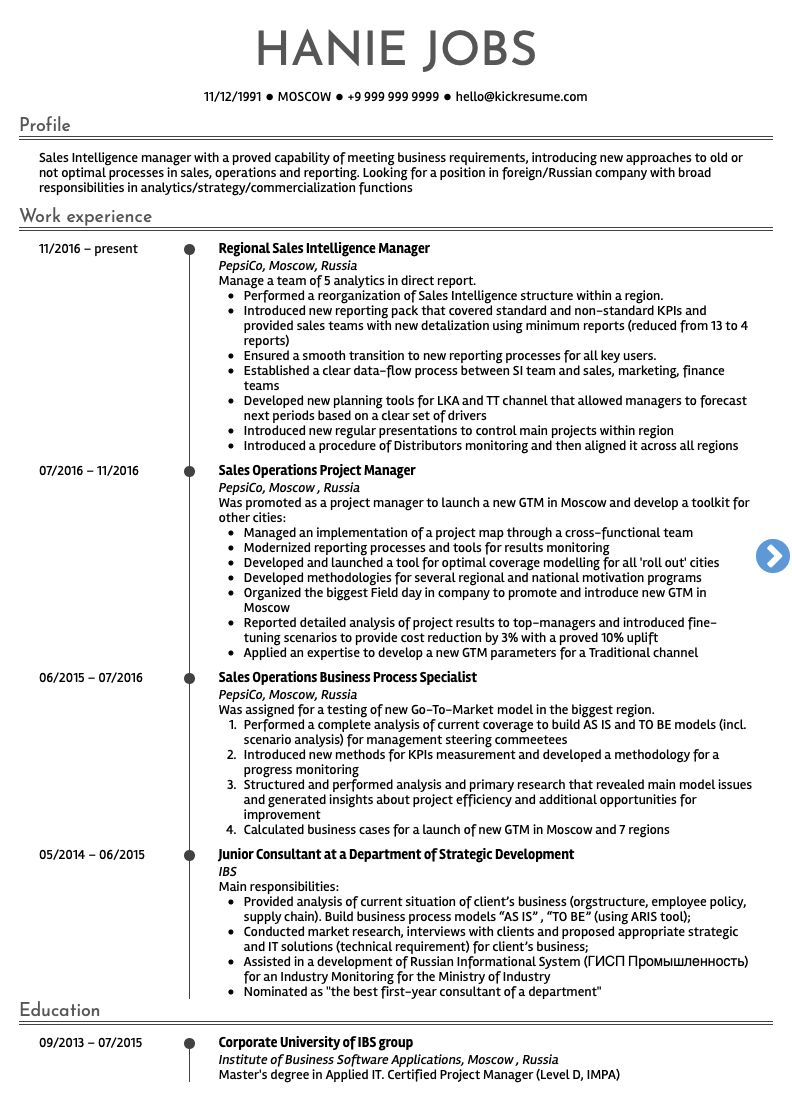 resume Etics and Etiquette