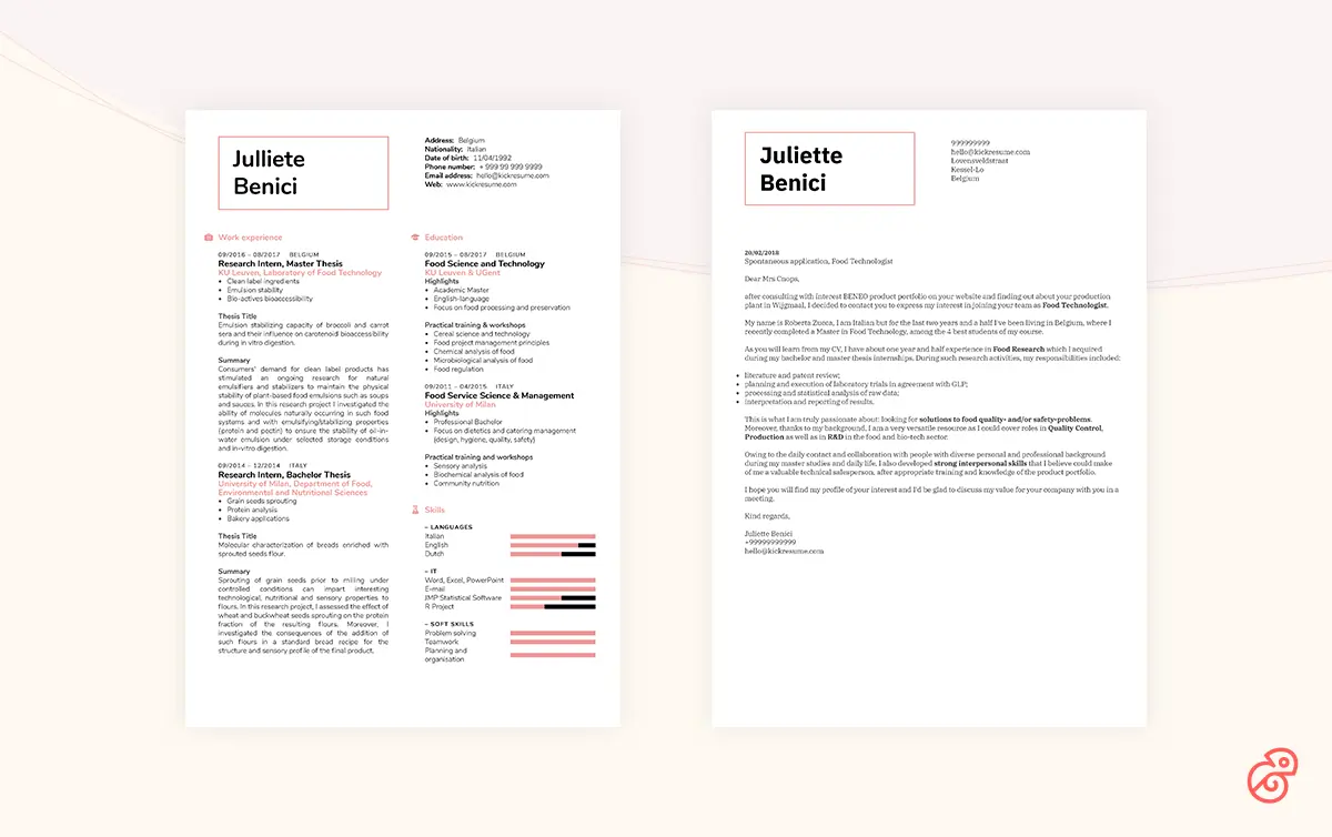 attach resume and cover letter