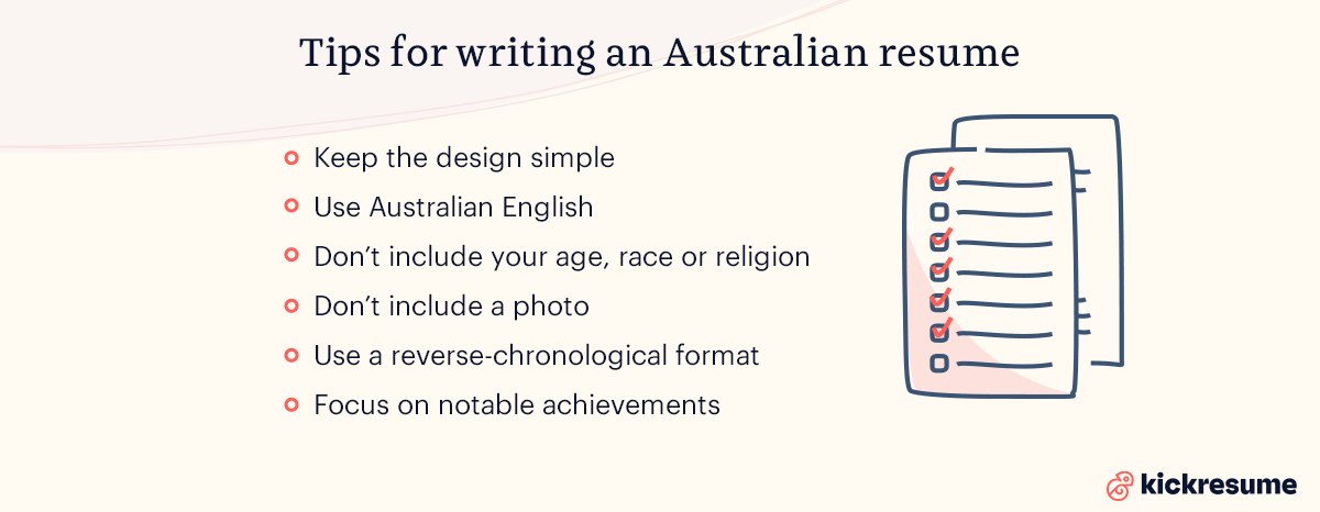 how to write australian resume