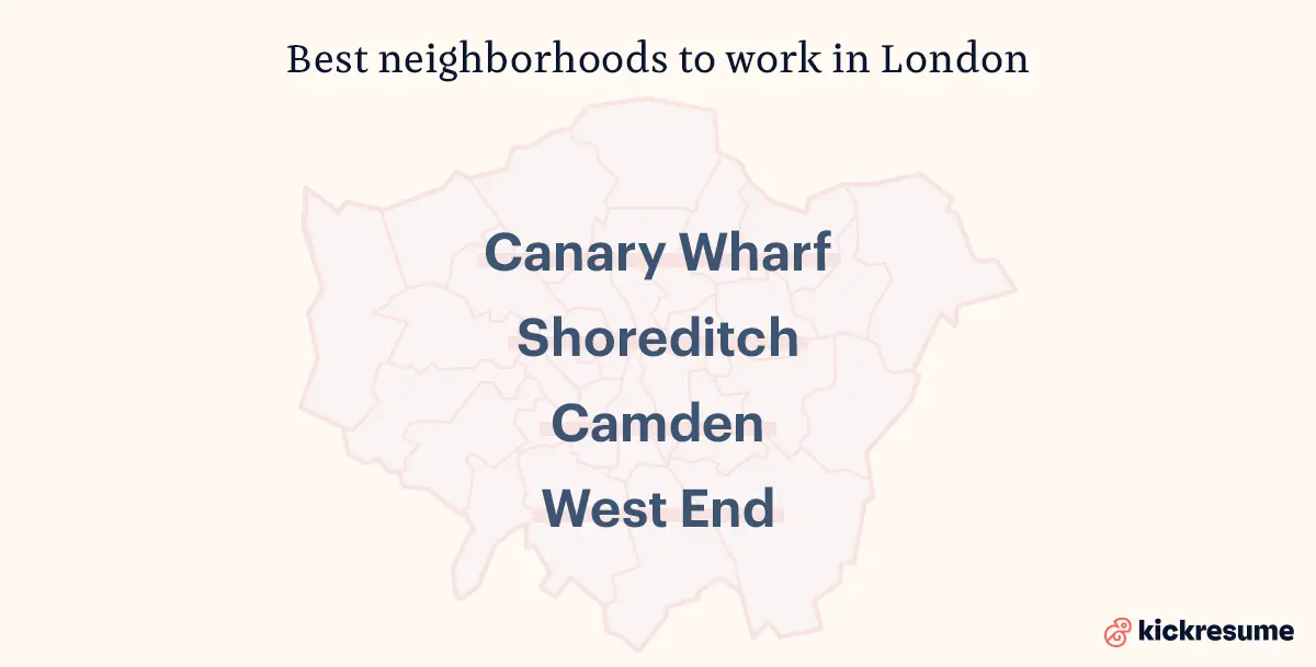 best neighborhoods to work in london