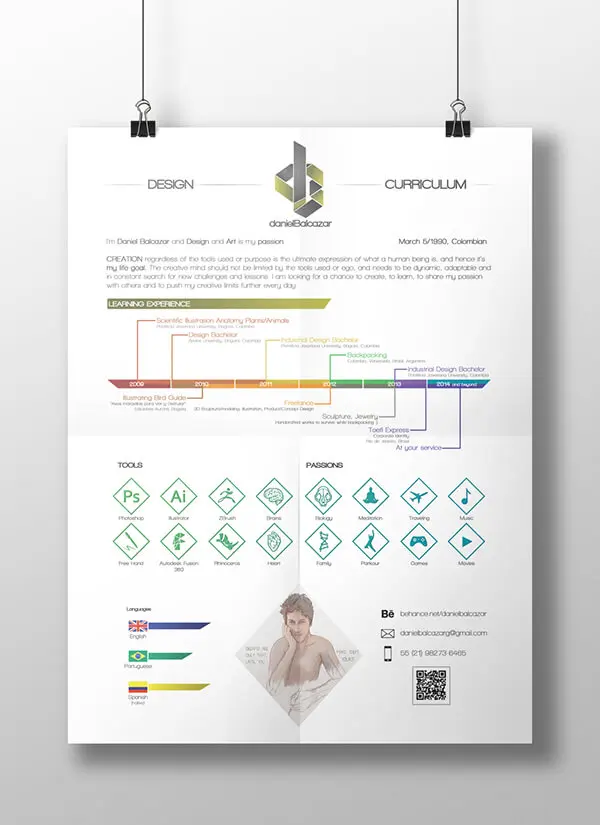 Daniel Balcazar creative resume template