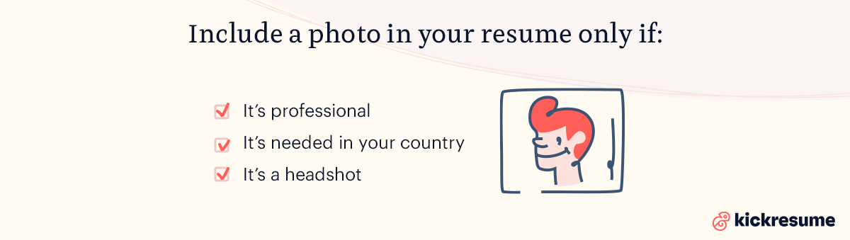 When to include a photo in your resume