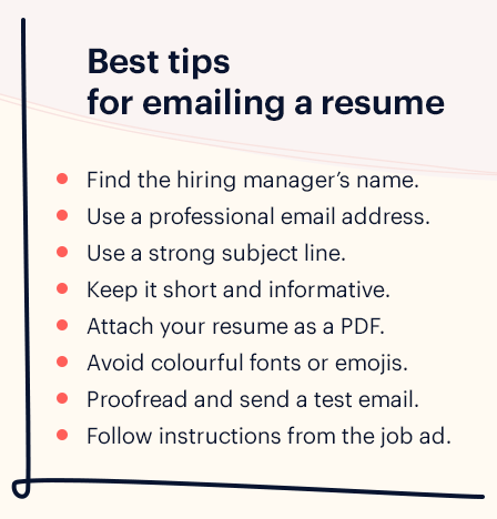 resume mailing tips