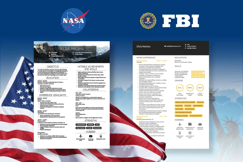 federal resume format