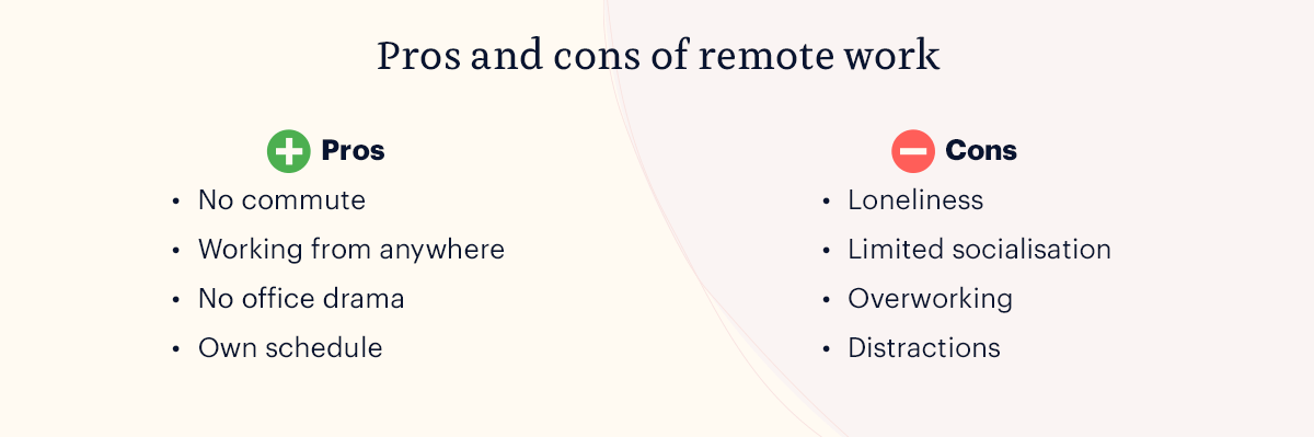 remote work pros cons