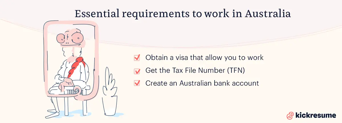 requirements to work in australia