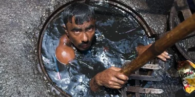 Is this the world’s dirtiest job? Bangladeshi sewer cleaners dive into filth for $10 a day