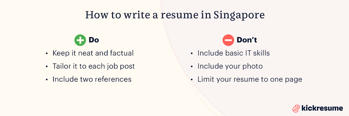 How to write a resume in Singapore