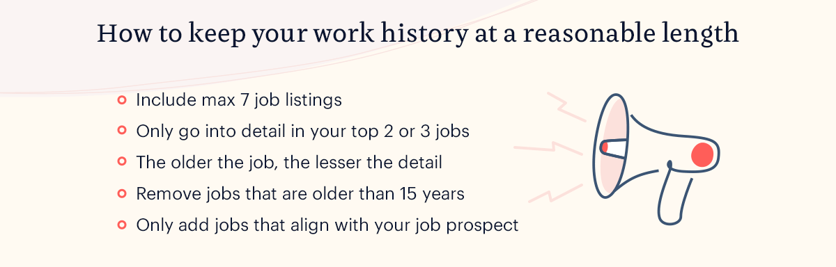 work history tips