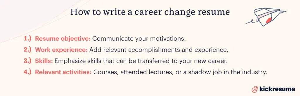 how to write career change resume