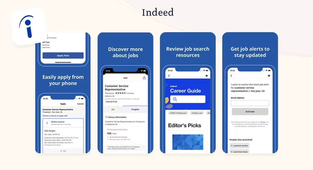 Indeed job search app
