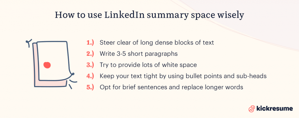 how to use linkedin summary wisely