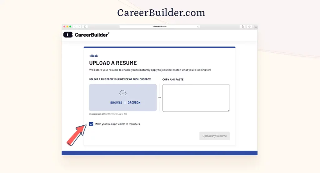 how to upload a resume to careerbuilder