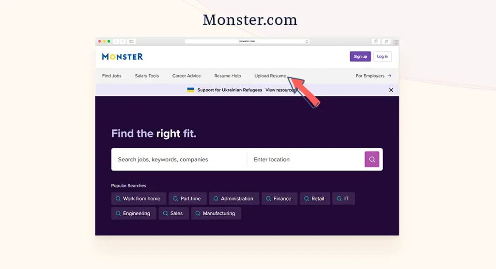 how to upload a resume to monster