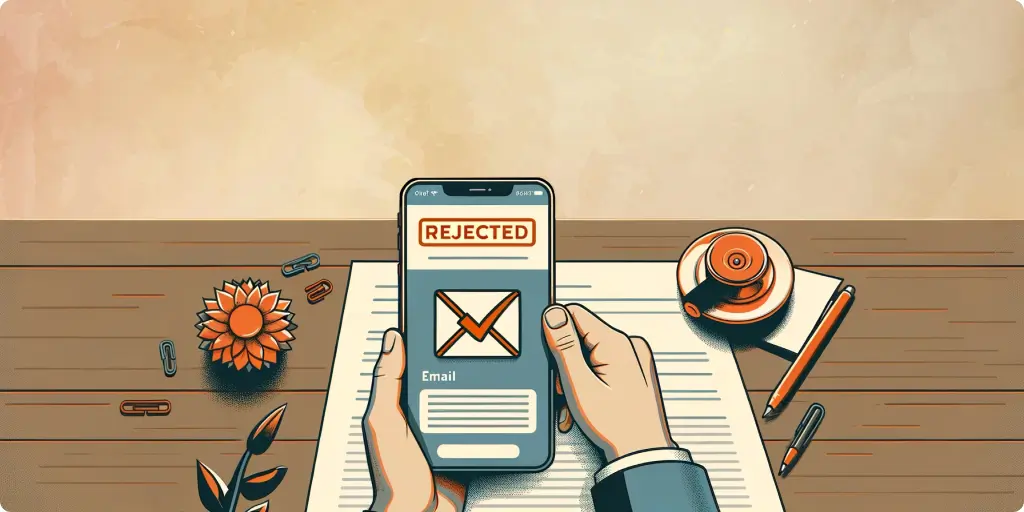 How to Respond to a Job Rejection Email blog cover image