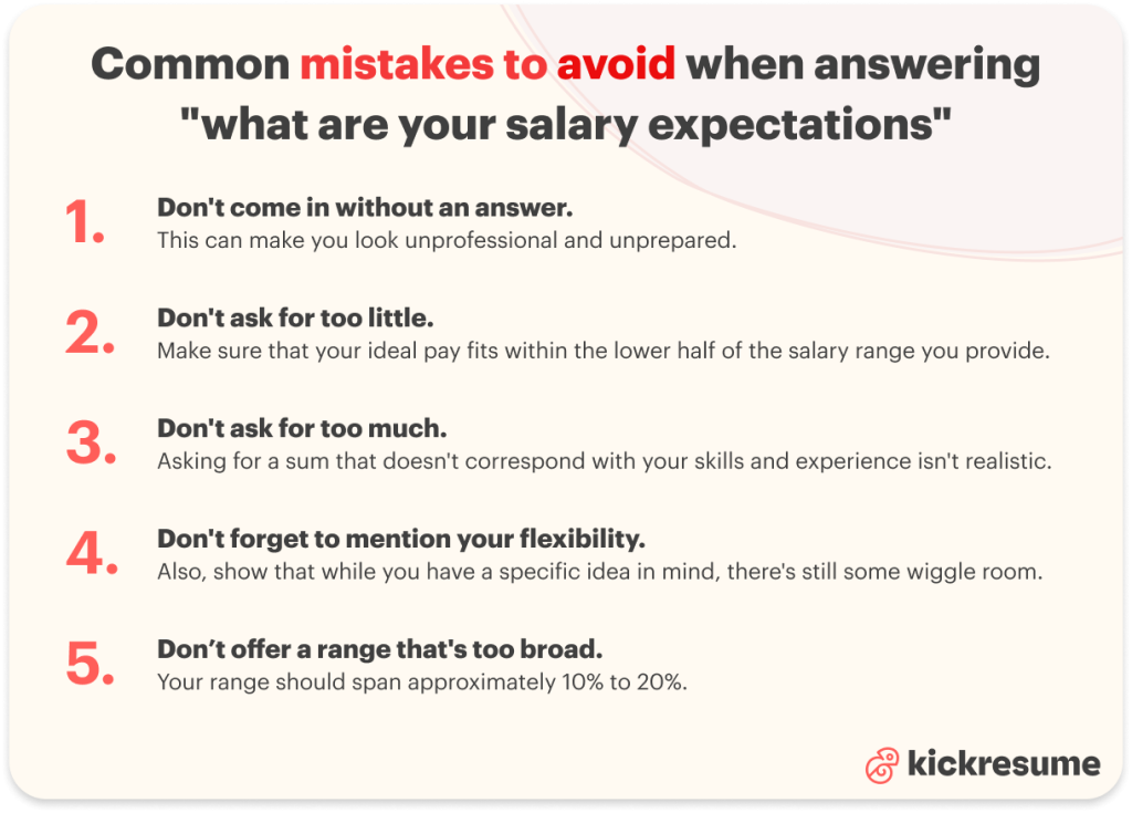 How to Answer “What Are Your Salary Expectations - common mistakes
