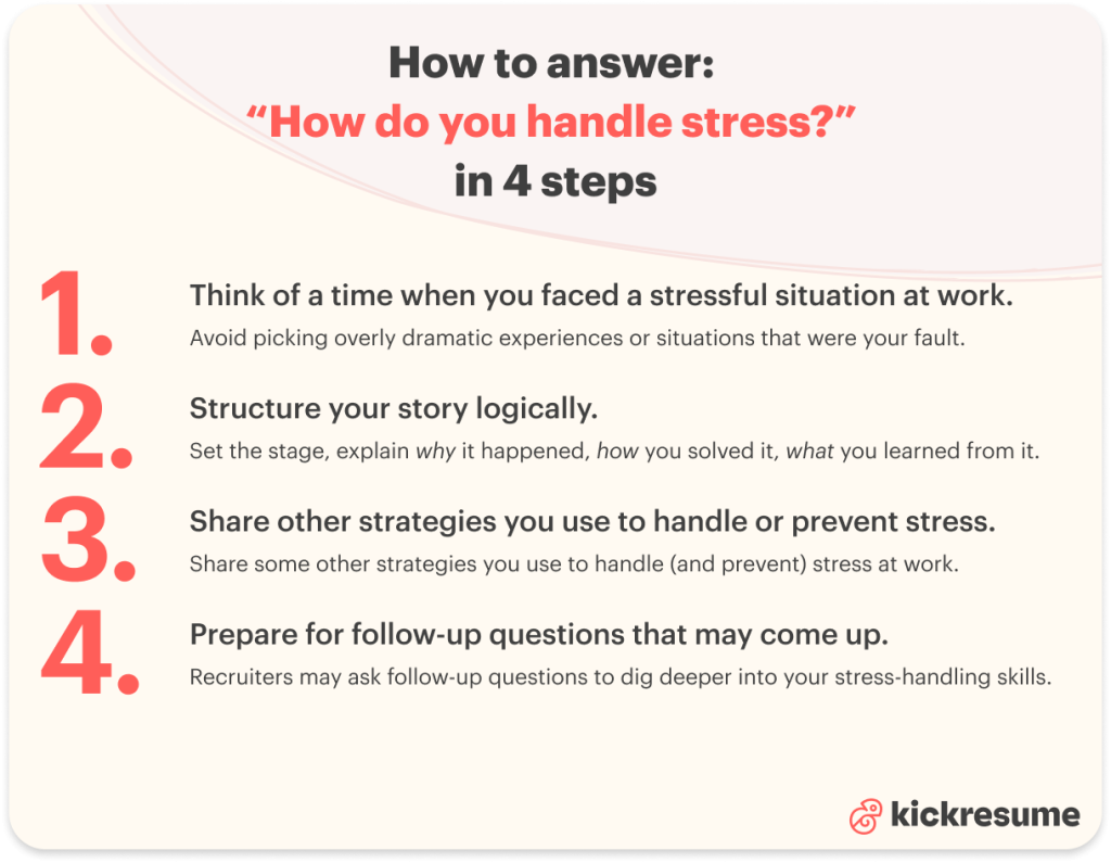 how to answer how do you handle stress interview question